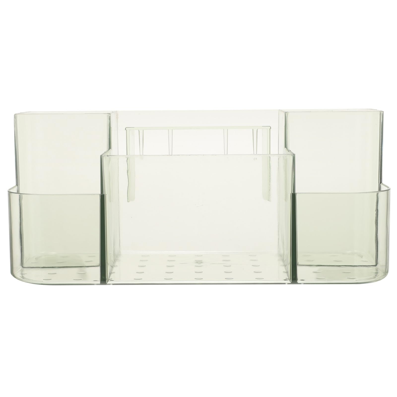 FESTFENDS wall-mounted makeup organizer caddy with transparent compartments for cosmetics, skincare, and bathroom storage.