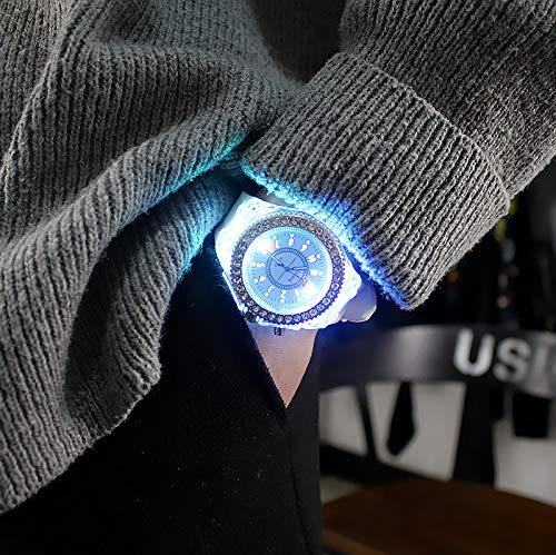 8 Pack LED Luminous Lights Watches for Women Men Unisex Summer - Product Imagery