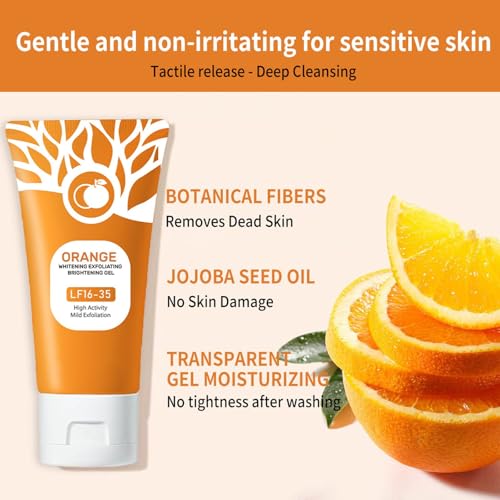 Orange Exfoliating Gel, Moisturizer Face Body Scrub Gel,Deep - Product Imagery