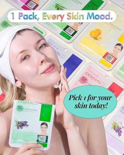 DERMAL 32 Combo Pack Made in Korea Facial Mask – 20+ Years of - Product Imagery