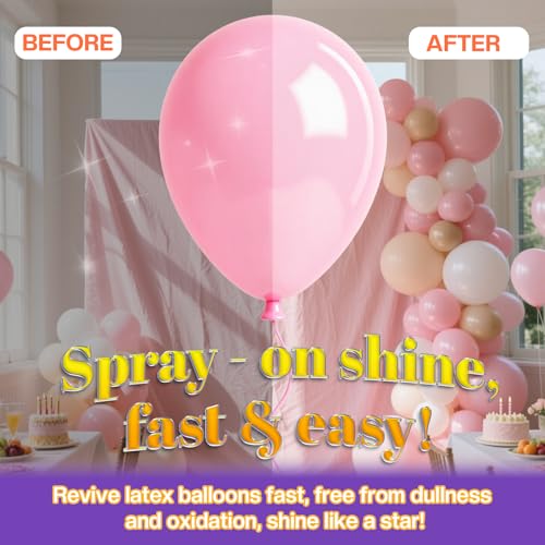 Balloon Shine Spray for Party : 15 oz Balloons Spray Silicone - Product Imagery