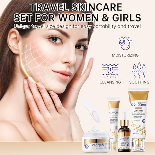 Collagen Skin Care Set, Anti Aging Skincare Set for Reduce - Product Imagery