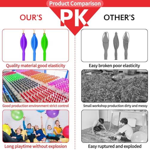 LEEZZIZZ 30Pcs Punch Balloons, Thickened Neon Punching Balloon - Product Imagery