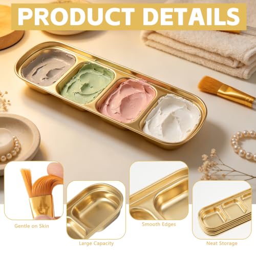 6 Pcs DIY Esthetician Face Mask Tray, Professional Facial Set, - Product Imagery