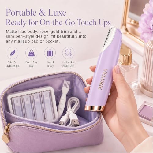 Sonic Dermaplane Razor for Women Face, Purple - Product Imagery
