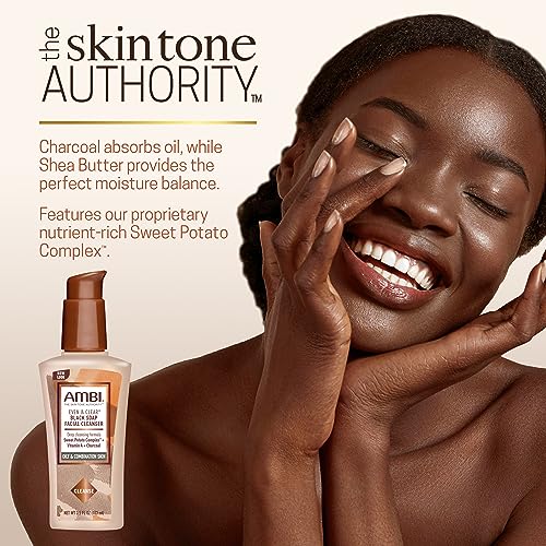 Ambi Even & Clear Purifying Charcoal Black Soap Facial Cleanser - Product Imagery
