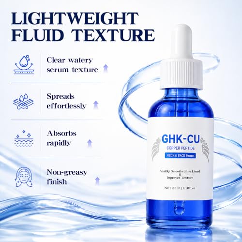 Copper Peptides Serum for Face, 1.18 fl oz/35ml, with GHK-Cu - Product Imagery
