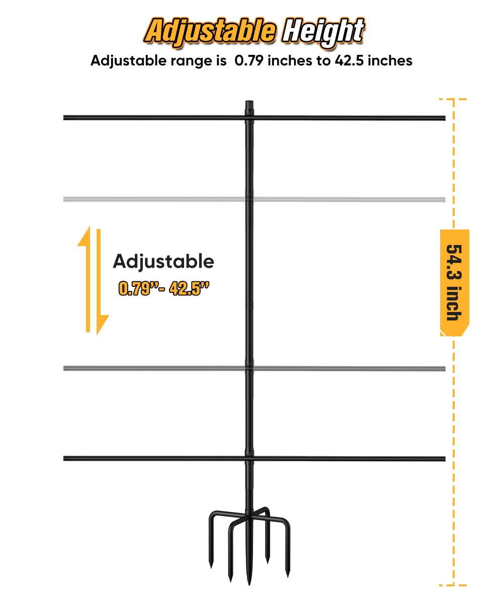 Adjustable Shooting Target Stand with 5 Prong Base Portable - Ardier Official Imagery - 3