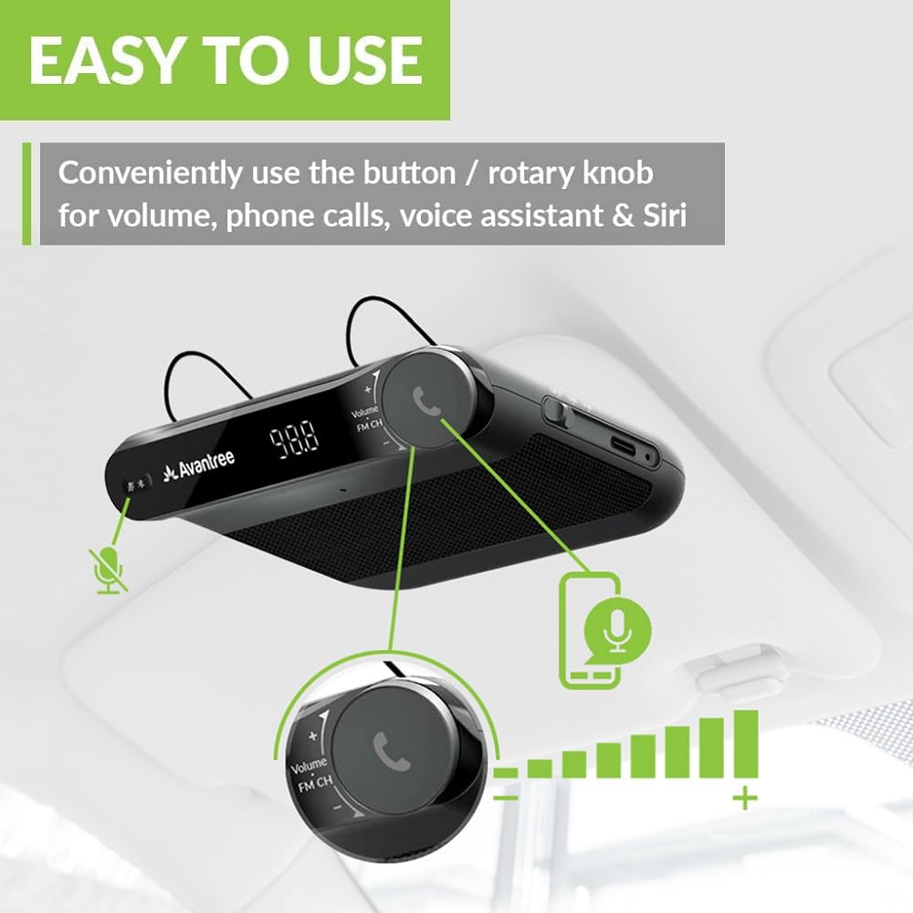 Avantree Roadtrip - Car Bluetooth Speaker & Wireless FM Transmitt by Avantree - Angle View 6