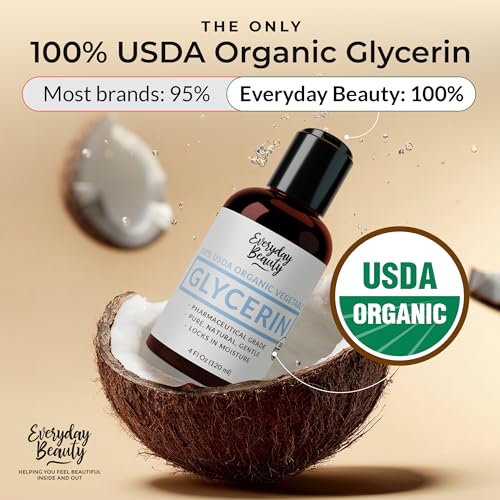100% Organic Glycerin - For Skin & Hair - Food Grade - USDA Ce... - Product Imagery