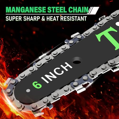 Tietoc Chainsaw 6 Inch Mini Electric Chainsaw Cordless Battery - Product Imagery