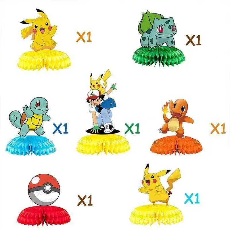 anime Birthday Party Supplies , 9Pcs Honeycomb Centerpieces for - Product Imagery