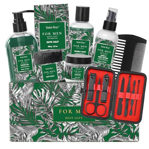 15Pc Man Perfume Beard Grooming Spa Set For Men Facial Skin - Saint Roy Official Imagery - 1