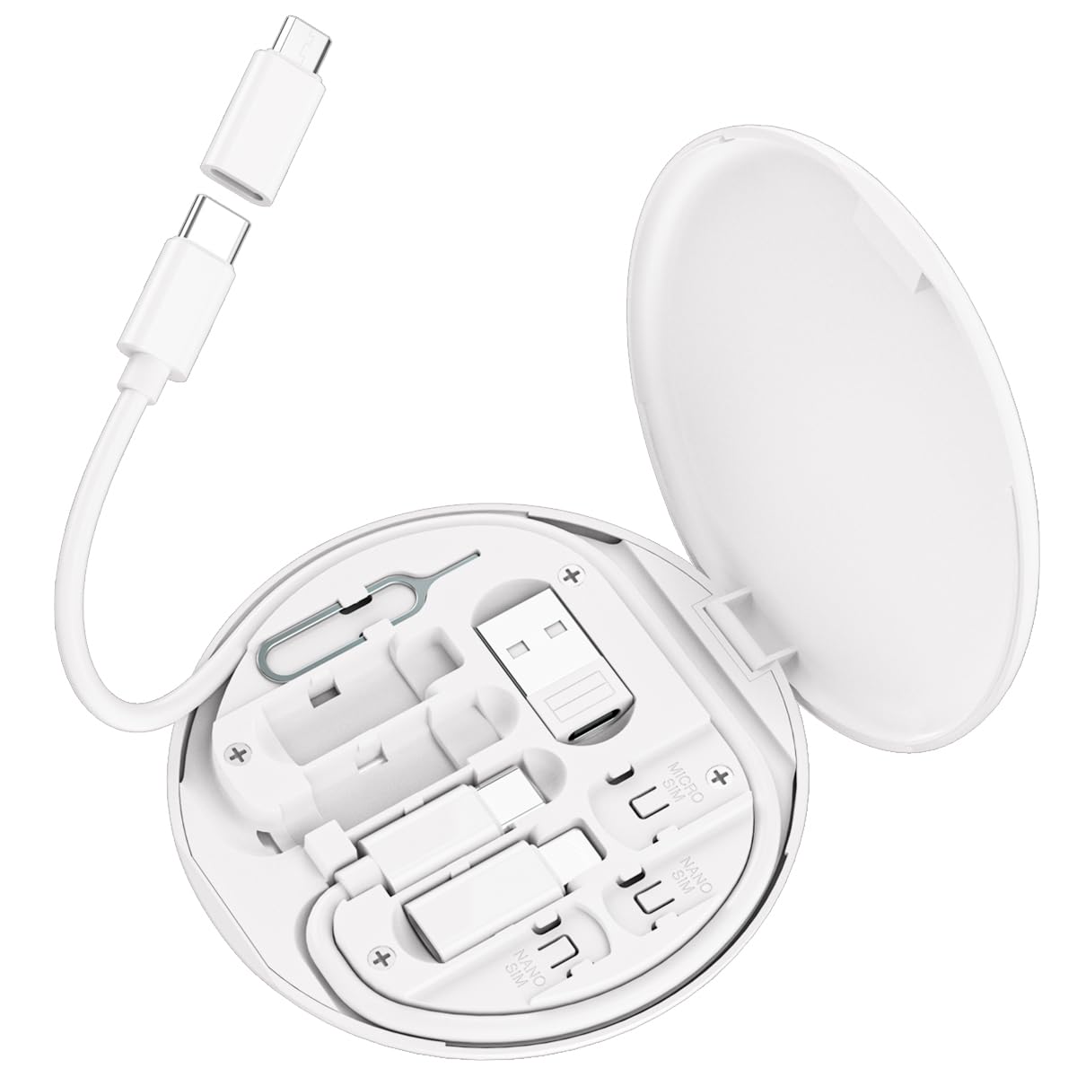 Azvegr Multi USB Charging Adapter Cable Kit, USB C to iOS Adapter by Azvegr - Angle View 8