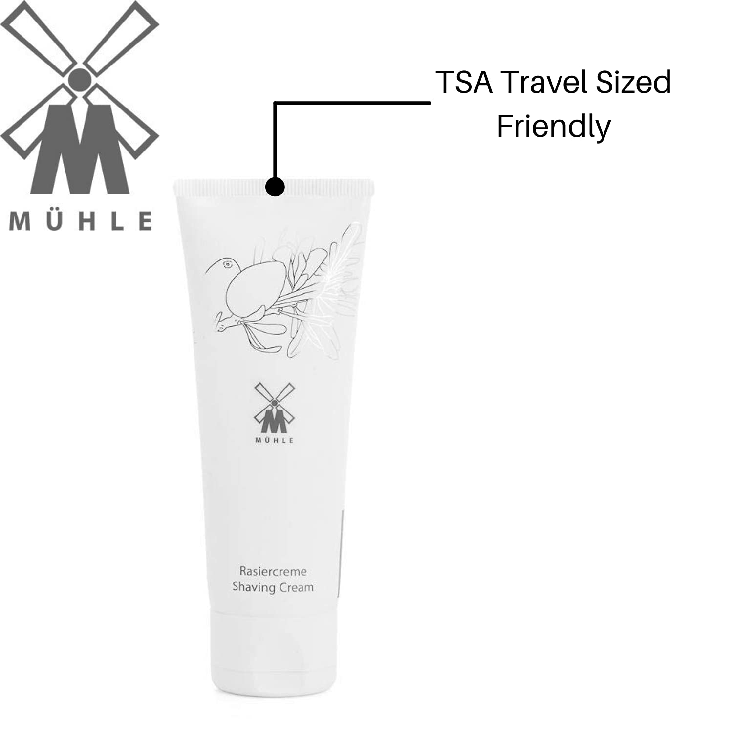MÜHLE Organic Shaving Cream with Argan Oil, Natural Vegan Formula