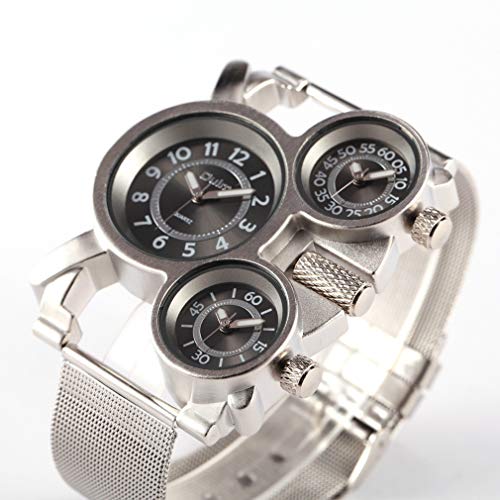 Oulm Military Watches with Three Movt Design and Stainless Steel - Product Imagery