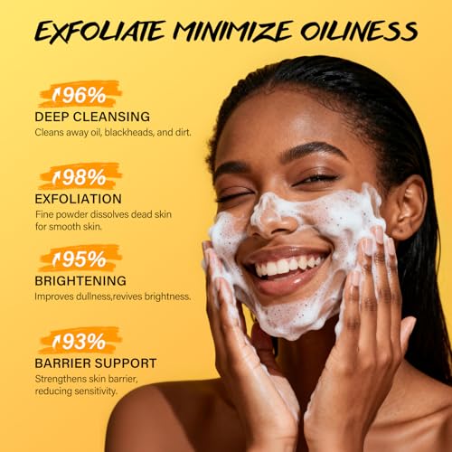 Exfoliating Face Scrub with Turmeric Vitamin C Face Exfoliator - Product Imagery