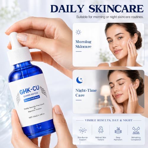 Copper Peptides Serum for Face, 1.18 fl oz/35ml, with GHK-Cu - Product Imagery