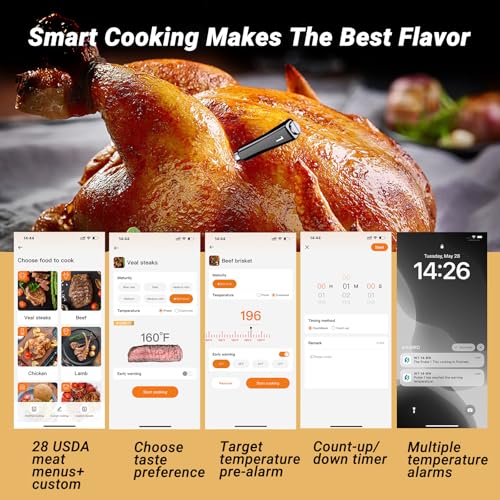 Wireless Meat Thermometer with 4 Probes, INKBIRD WiFi Meat - Product Imagery