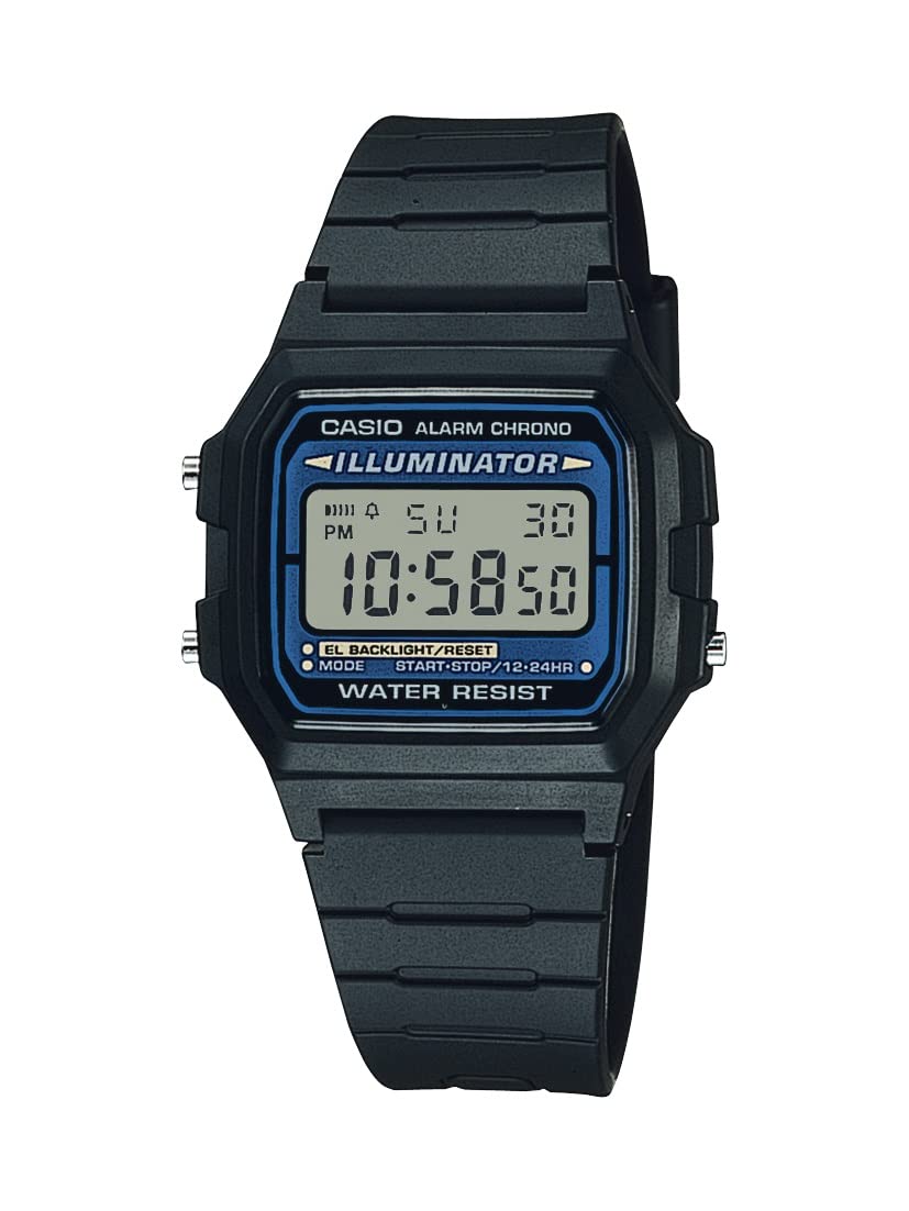 Casio F-105W-1A Vintage Illuminator | Classic Digital Watch | EL Backl - View 1