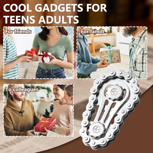 Metal Bike Chain Fidget , Sensory Stress Relief Tool for ADHD, - Product Imagery