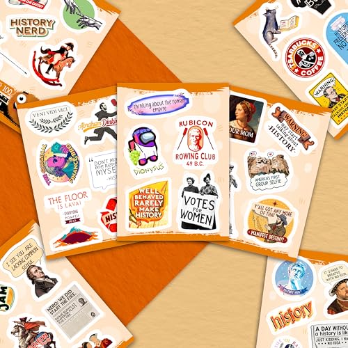 100Pcs History Stickers - History Gifts, Party Supplies - Vinyl - Product Imagery