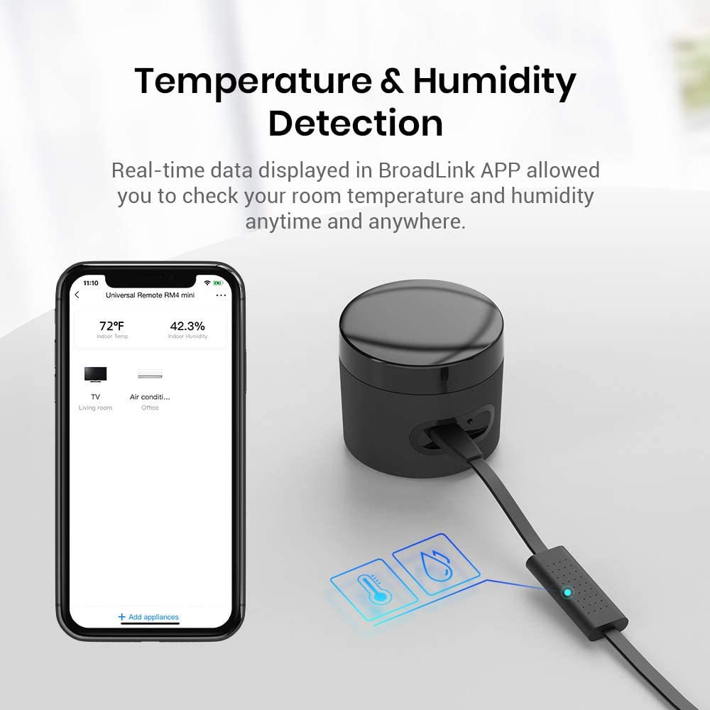 BroadLink RM4mini IR Smart Home Hub AC Univeral Remote with - Broadlink Official Imagery - 4