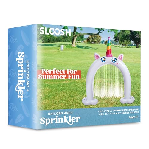 Sloosh Inflatable Ride a Unicorn Costume Sprinkler Arch - Water - Product Imagery