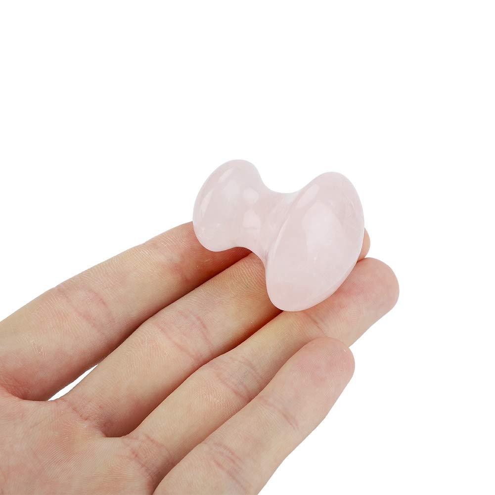 Massage Stone, Natural Pink Rose Quartz Crystal Massage Stone - Vikye