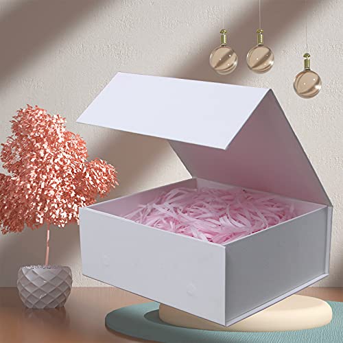 Rsgift White Gift Box with Lids,9.7x7.2x3.3 Inch Gift Boxes for - Product Imagery