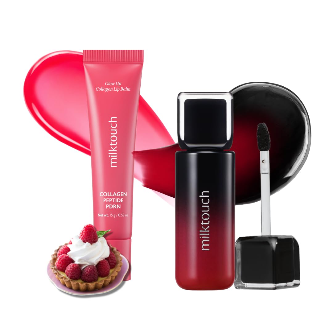 MILKTOUCH Black Peel Off Lip Tattoo #03 Black Apple + Collagen Lip Balm #Berry Tart - MILKTOUCH Official Product View 2