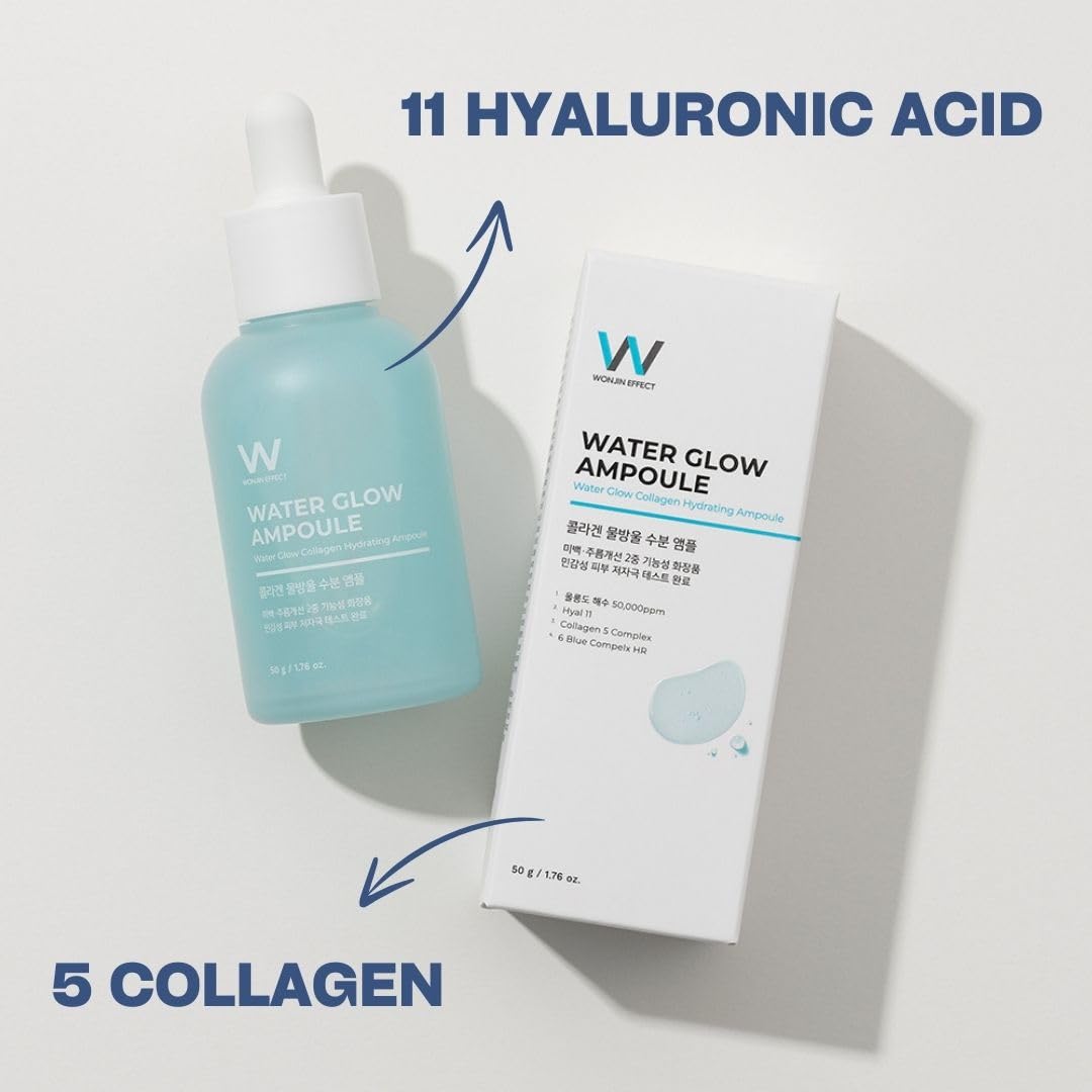 WONJIN EFFECT Water Glow AMPOULE 1.76 fl Oz, Moisturizing, - Wonjin Effect