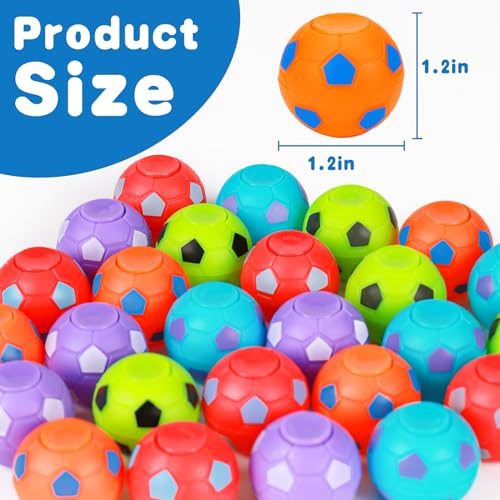 32PCS Fidget Spinner Soccer Balls Party Favors for Kids 4-8 8-12 - Product Imagery