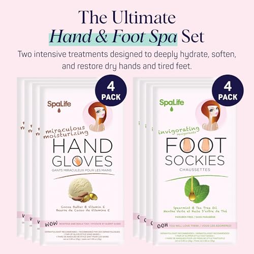SpaLife Moisturizing Hand Gloves & Foot Mask Socks | Korean - Product Imagery