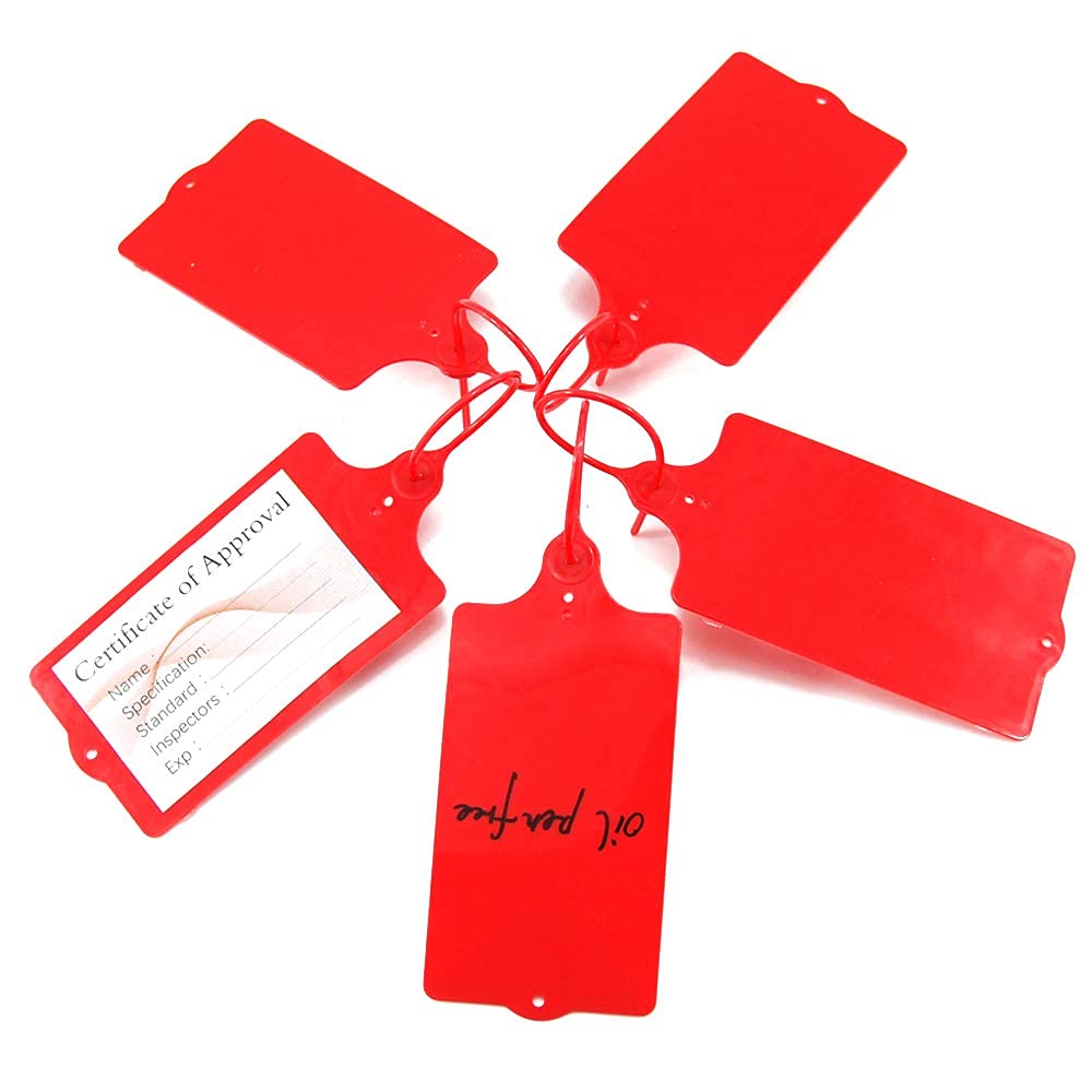 LeadSeals 100 Plastic Shipping Tags - Waterproof, Writable, Hangi - LeadSeals Official Product View 3