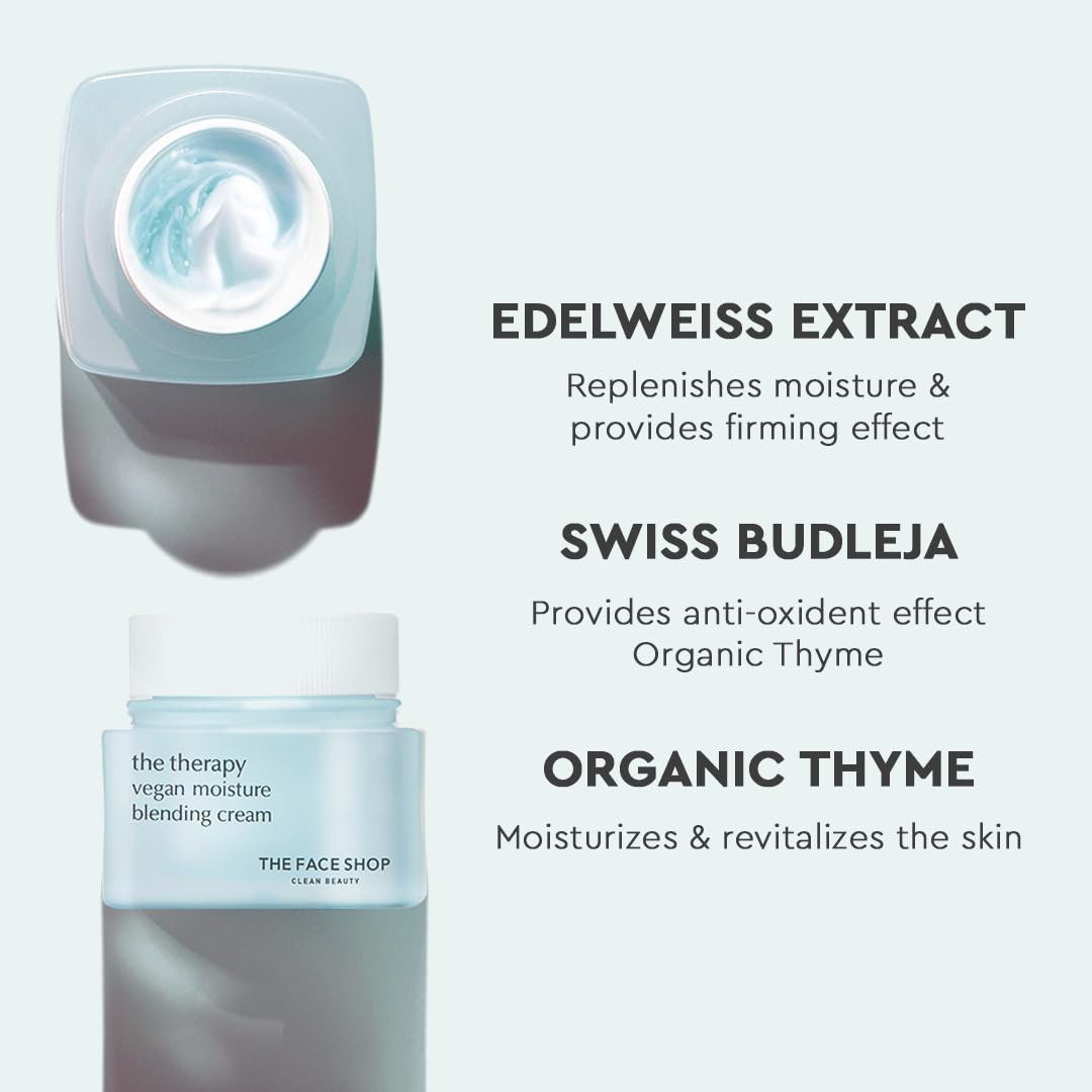 The Face Shop The Therapy Vegan Moisture Blending Cream - The Face Shop
