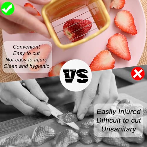Tulobi 2-Piece Fruit Slicer Set, Stainless Steel, Mini Cup - Product Imagery