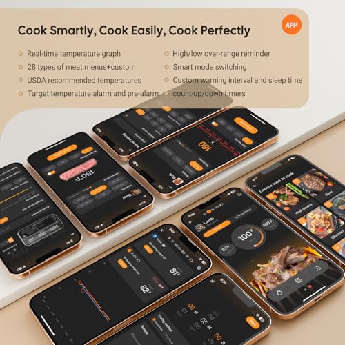 5GHz & 2.4GHz WiFi Wireless Meat Thermometer, INKBIRD WiFi Smart - Product Imagery