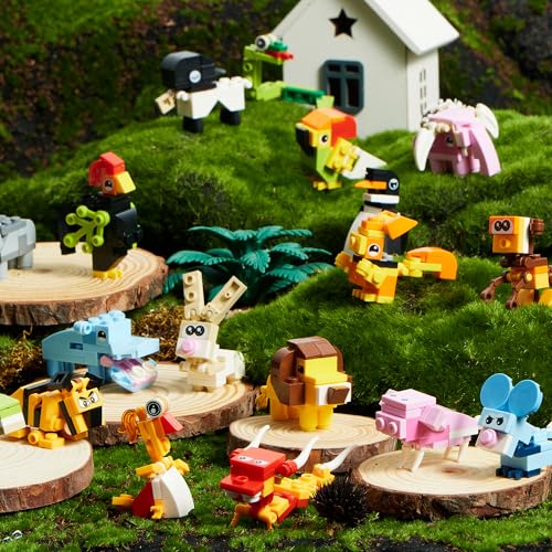 JOYIN 24 Packs Valentines Animal Building Blocks with Hearts - Product Imagery