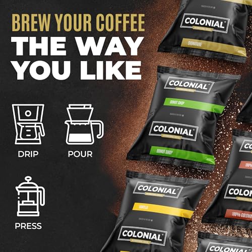 Colonial Coffee Ground Frac Packs, Breakfast Blend, Medium - Product Imagery