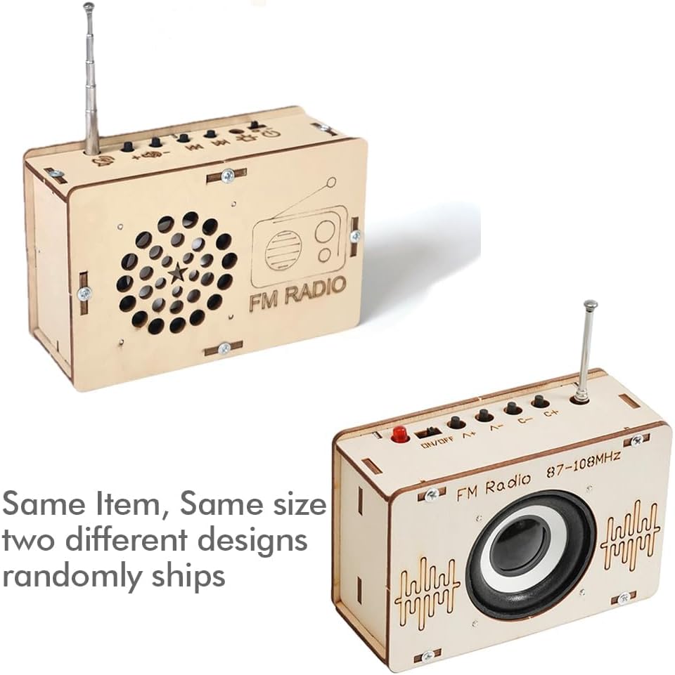 ANNISOKA STEM science kit for ages 6-8-13, DIY radio building craft with colorful parts and electronic components for kids.