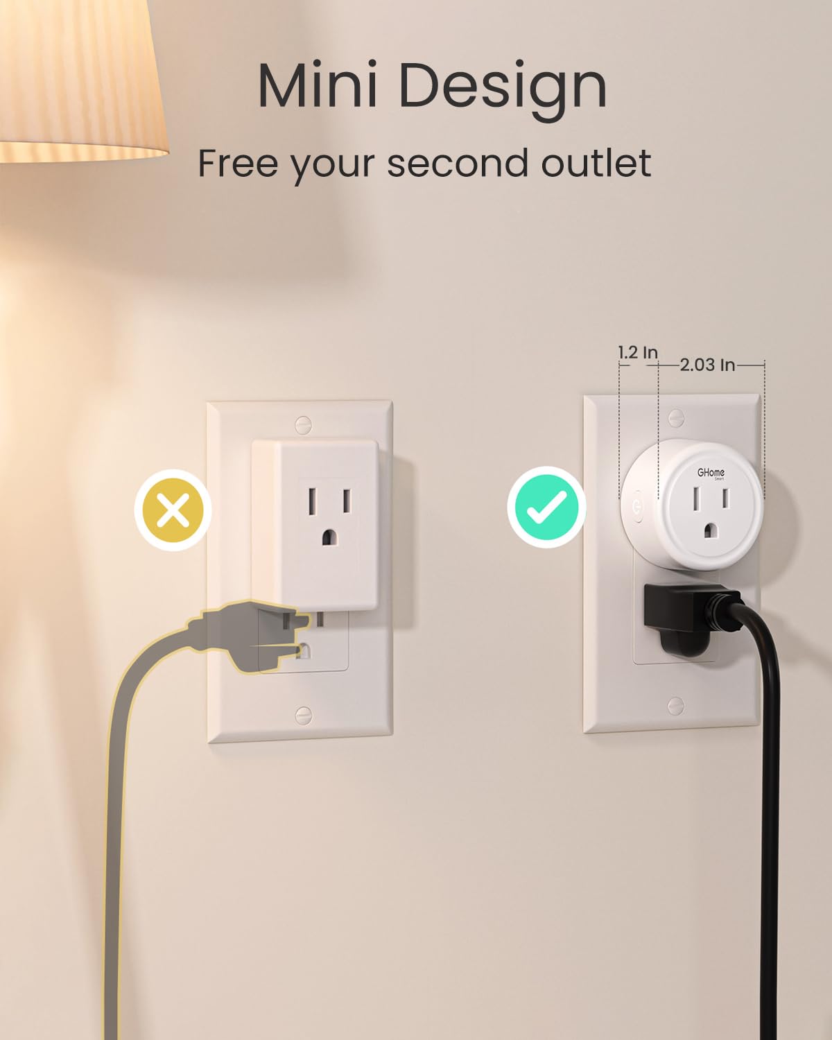 GHome Smart 5G 15A WiFi Smart Plug Compatible with Alexa and - GHome Smart Official Imagery - 8