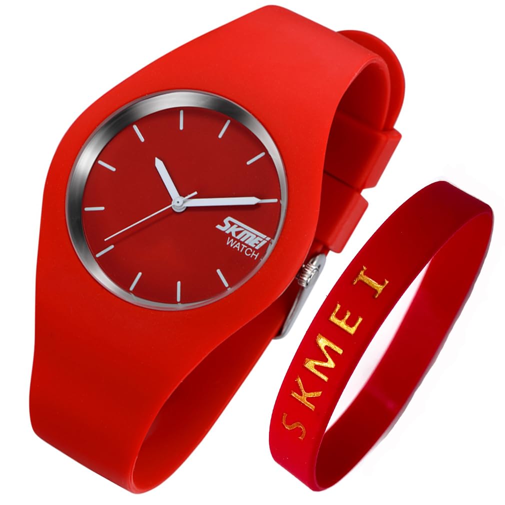 SKMEI Watches for Young Women Lady Sports Silicone Band - Product Imagery