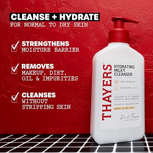 Thayers Milky Hydrating Face Cleanser with Snow Mushroom and - Product Imagery