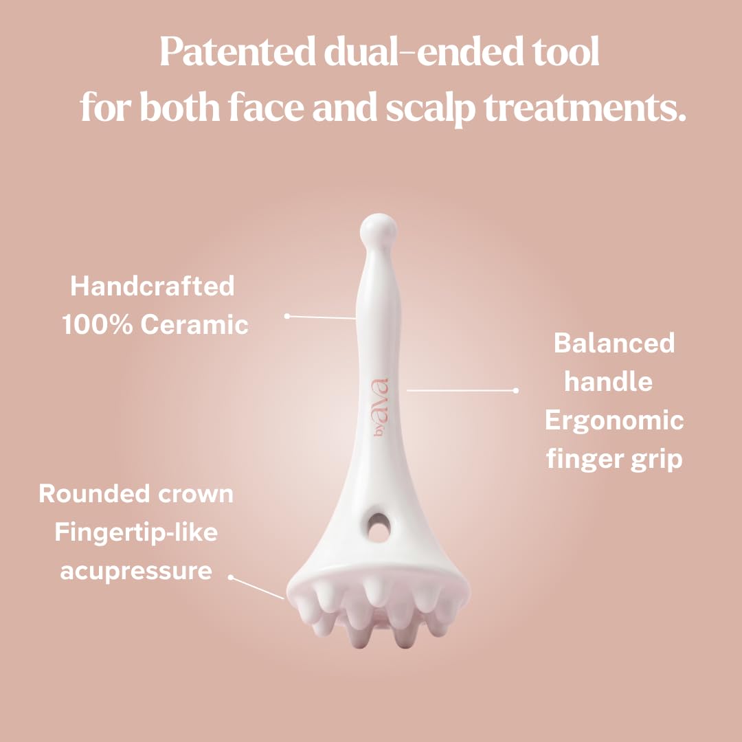 byAVA Gua Sha Face and Scalp Massager Ceramic Acupressure - byAVA Official Imagery - 6