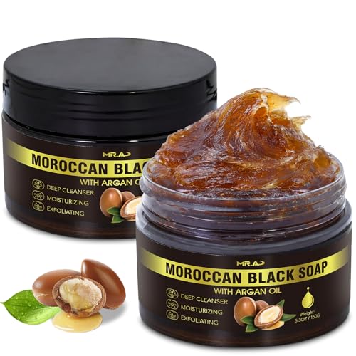 MR.A Moroccan Black Soap with Argan Oil, Morocco Black Beldi Soap Hammam Ritual - MR.A Official Product View 1