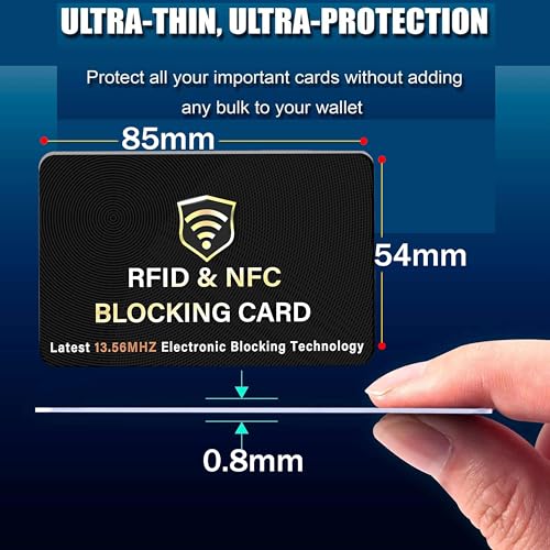 SaiTech IT 5 Pack RFID Blocking Card for Credit Debit ID Card, - Product Imagery