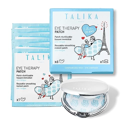 TALIKA Eye Therapy Instant Smoothing Eye Masks for Dark Circles and Puffy Eyes -Reusable Under Eye Patches For Immediate Effect, 6 pairs with travel case - Talika Official Product View 1