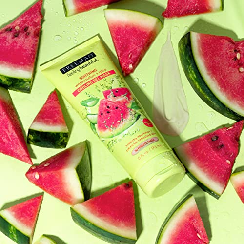 Freeman Soothing Watermelon & Aloe Gel Facial Mask, Hydrates, - Product Imagery