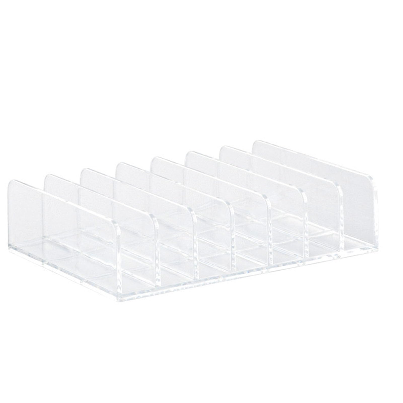 Pssopp Clear Makeup Palette Organizer 7 Slots Cosmetics Contour Storage Holder Makeup Stand Rack with Raised Dividers for Eyeshadow Blush Palettes Vanity Display (S 550ml 8000mah)